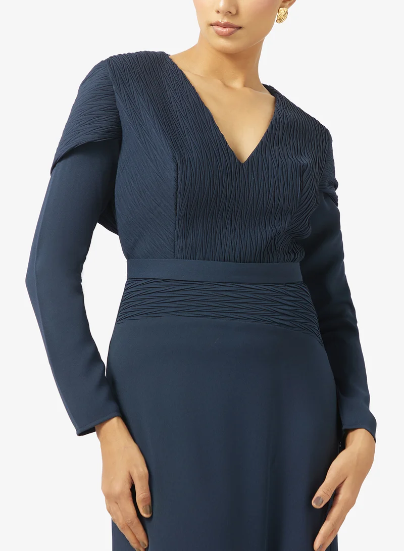 Iyra  V-Neck Tiered Dress for Women | Best Price UAE